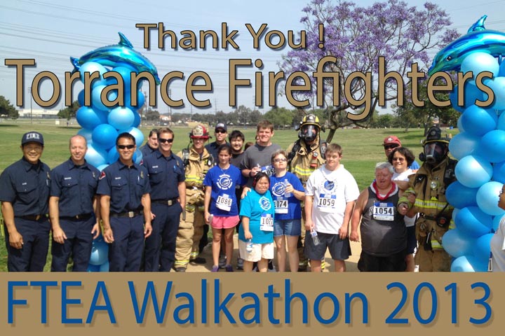 firemen-athletes-balloons-walkathon-2013